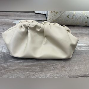 Ivory leather clutch/crossbody
